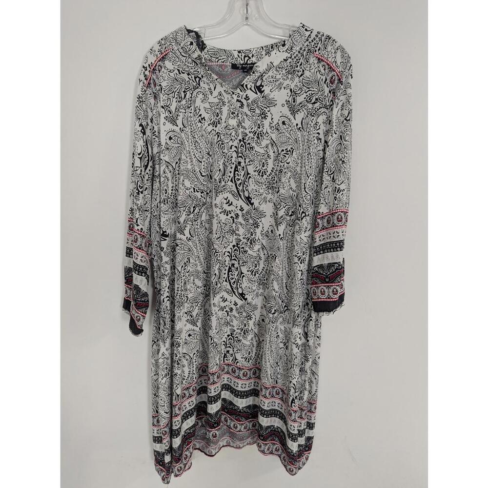 Lily Morgan Women's Floral Midi Dress Size 3X Paisley Bohemian Cottagecore
